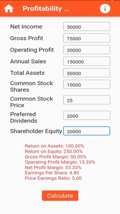 Business Financial Calculators Screenshot