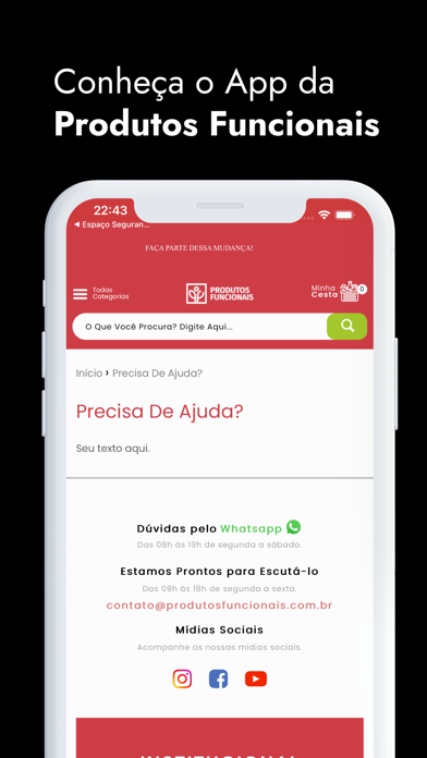 Produtos Funcionais Screenshot