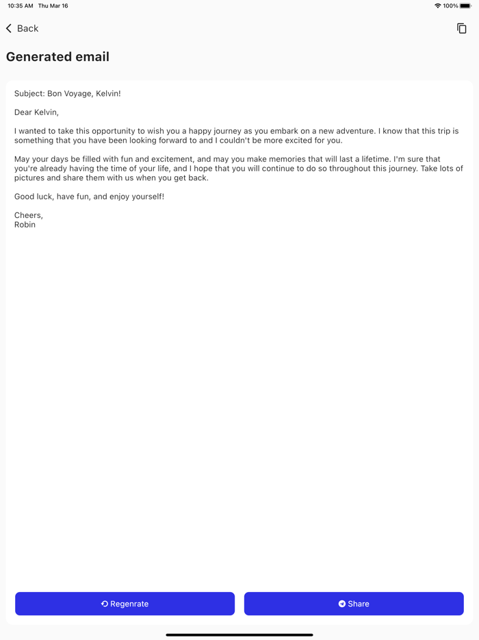 AI Base Smart Email Generator