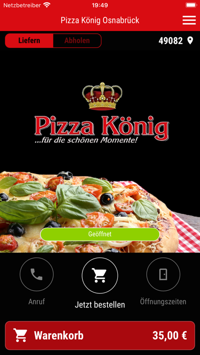 Pizza König Osnabrück Screenshot