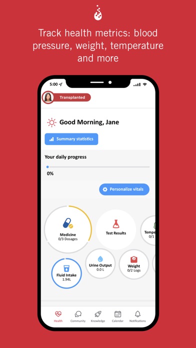 AlloCare Transplant Health Screenshot