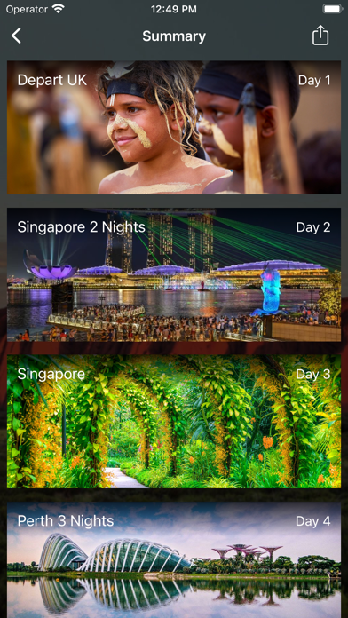 Distant Journeys Travel App Screenshot