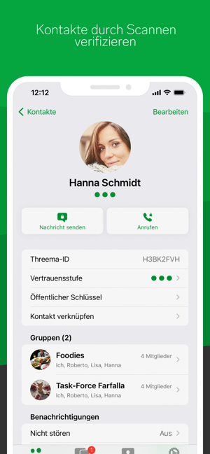 ‎Threema. Der sichere Messenger Screenshot