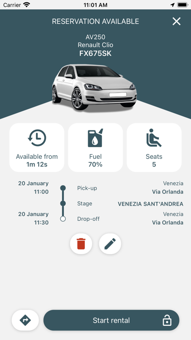 Veritas Car Sharing Screenshot