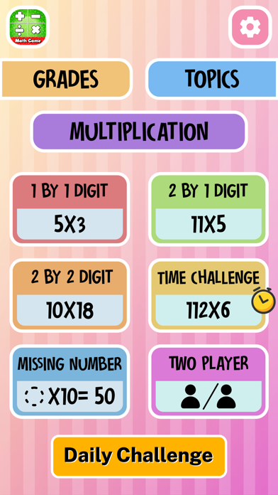 math fun for grade 1 2 3 4 5 6 Screenshot