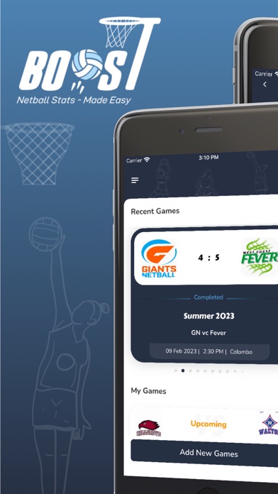 Boost. Netball Stats Made Easy Screenshot