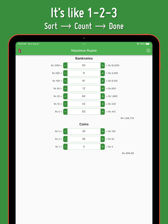 Screenshot #4 pour Cash Calculator -Money Counter