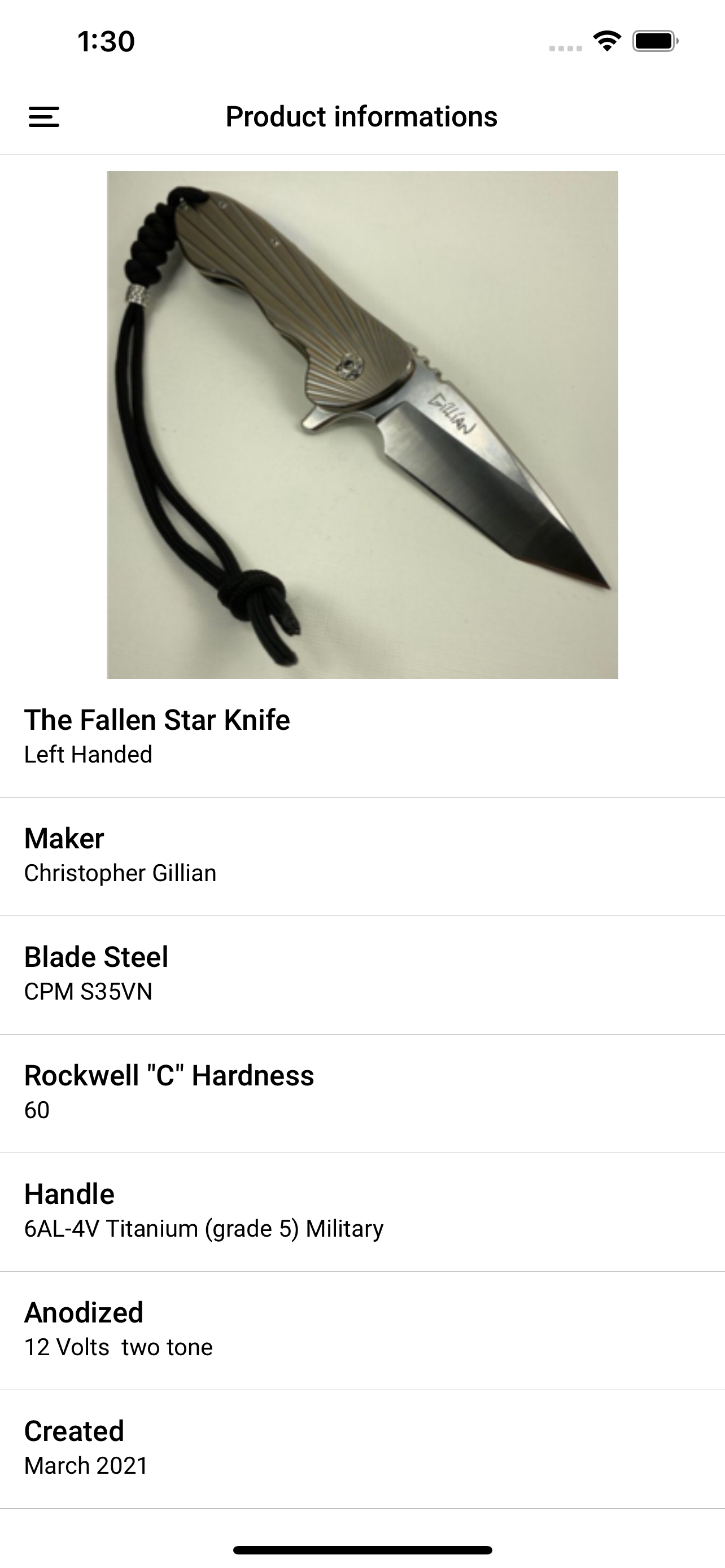 Gillian knives
