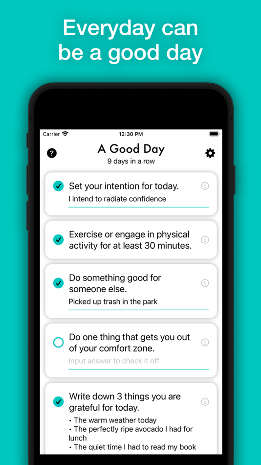 #5. A Good Day: Daily To Do List (iOS) 由: Shannon Bolick