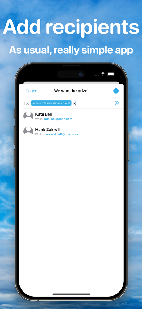 Sender: send-only email screenshot 4