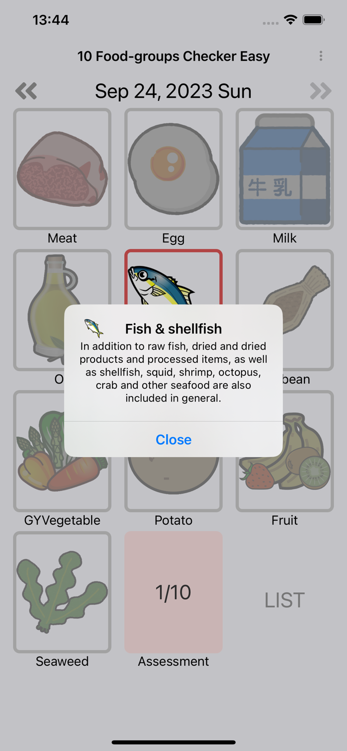 10 Food-groups Checker Easy
