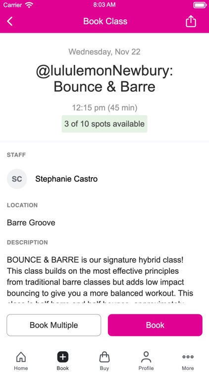 Barre Groove