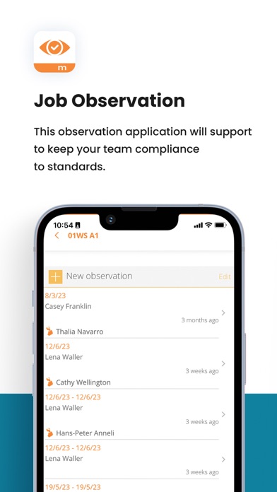 mPS Job Observation Screenshot