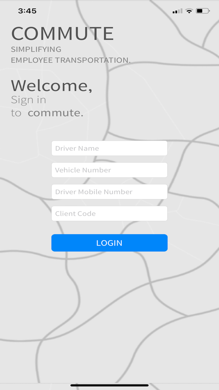 COMMUTE DRIVER APP