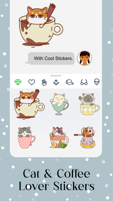 Cats and Coffee Lovers Sticker Screenshot
