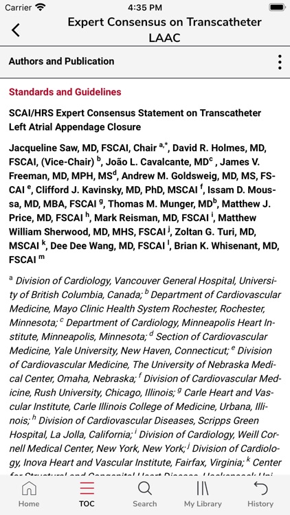 SCAI Point-of-Care App