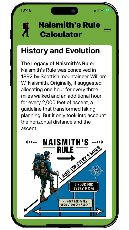 #3. Naismith's Rule Calculator (iOS) Podle: James Robinson