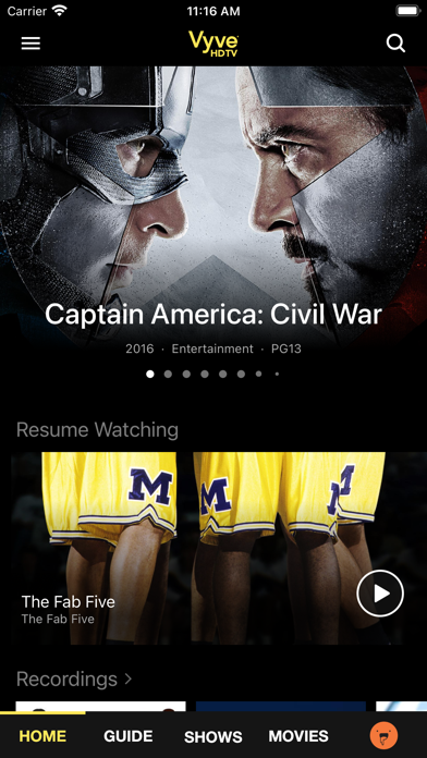 Vyve HDTV Screenshot