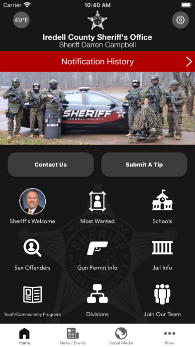 Iredell County Sheriffs Office Screenshot
