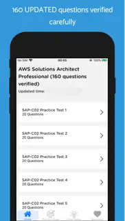 aws sap-c02 exam 2024 iphone screenshot 1