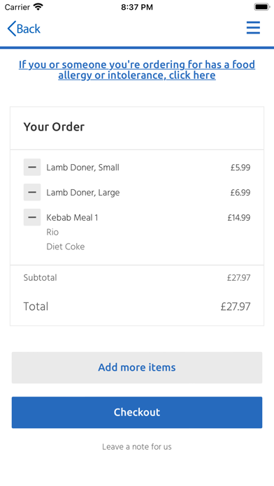Pizza Cottage, Reading Screenshot