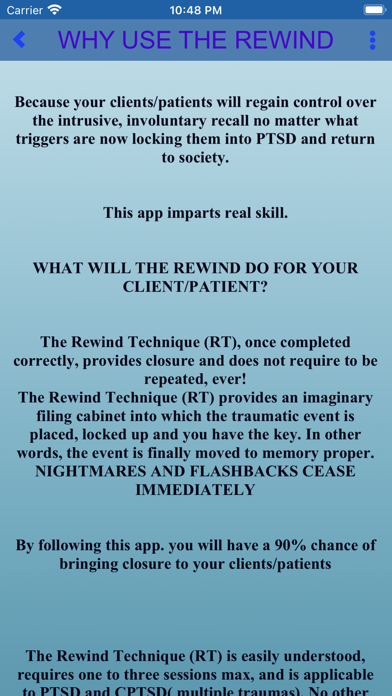 PTSD- Rewind4Therapists Screenshot