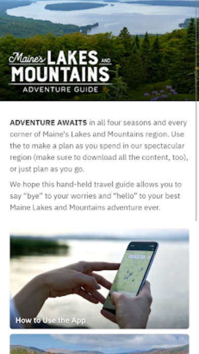 Maine Lakes & Mountains Screenshot