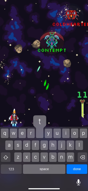‎Space Race Typing Screenshot