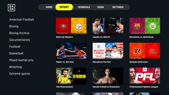 DAZN: Esportes ao vivo na App Store