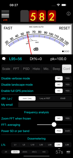 ‎SPLnFFT Noise Meter Screenshot