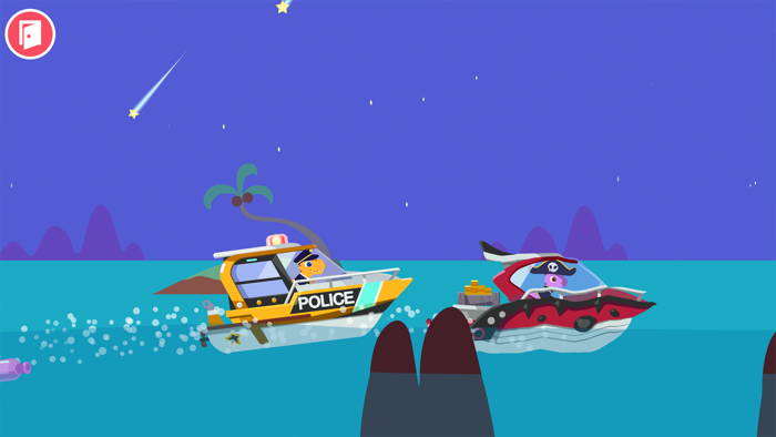 Dinosaur Police Car kids Games
