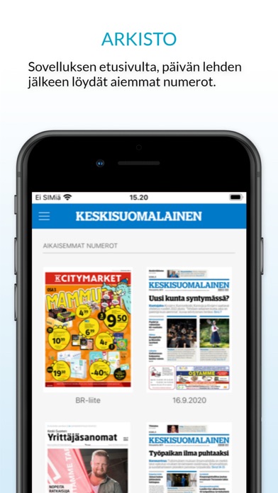 Keskisuomalainen, päivän lehti Screenshot