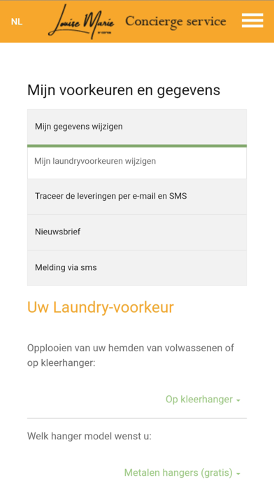 Louise Marie Concierge Service Screenshot