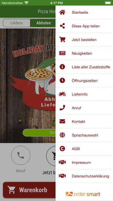 Pizza Holiday Pfuhl Screenshot