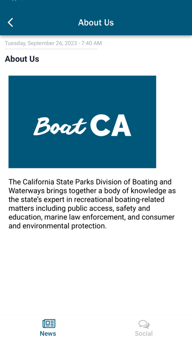 CA Boating Facility Locator Screenshot