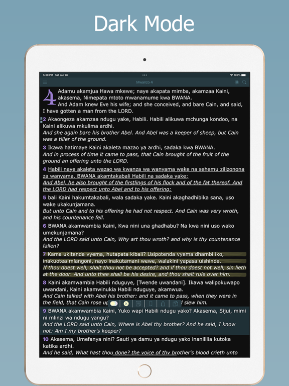 Screenshot #6 pour Biblia Takatifu－Swahili Bible