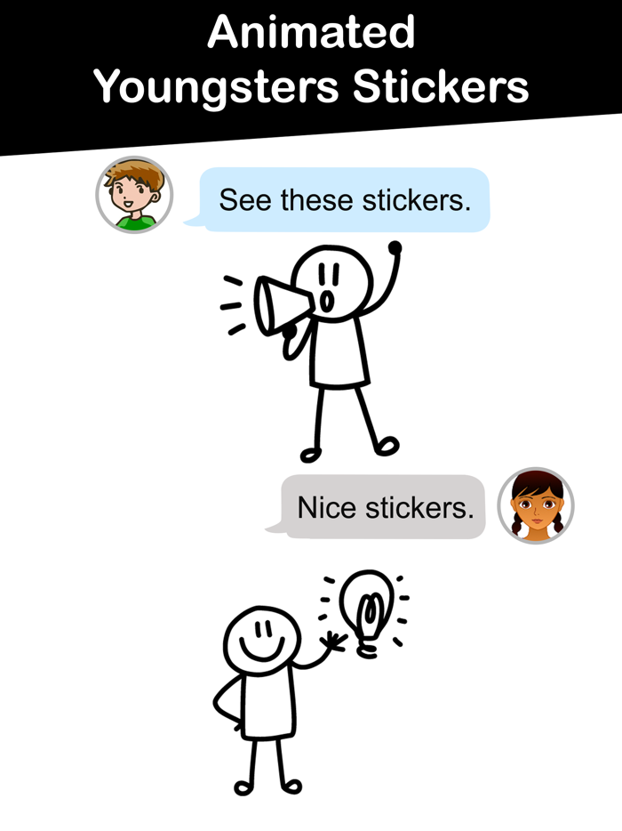 Animated Youngsters Stickers
