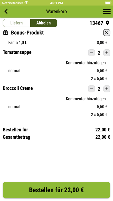 Humus und Chicken Screenshot