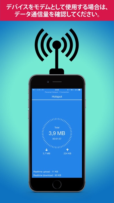 Hotspot Monitor - データ使用量を監視するのおすすめ画像1