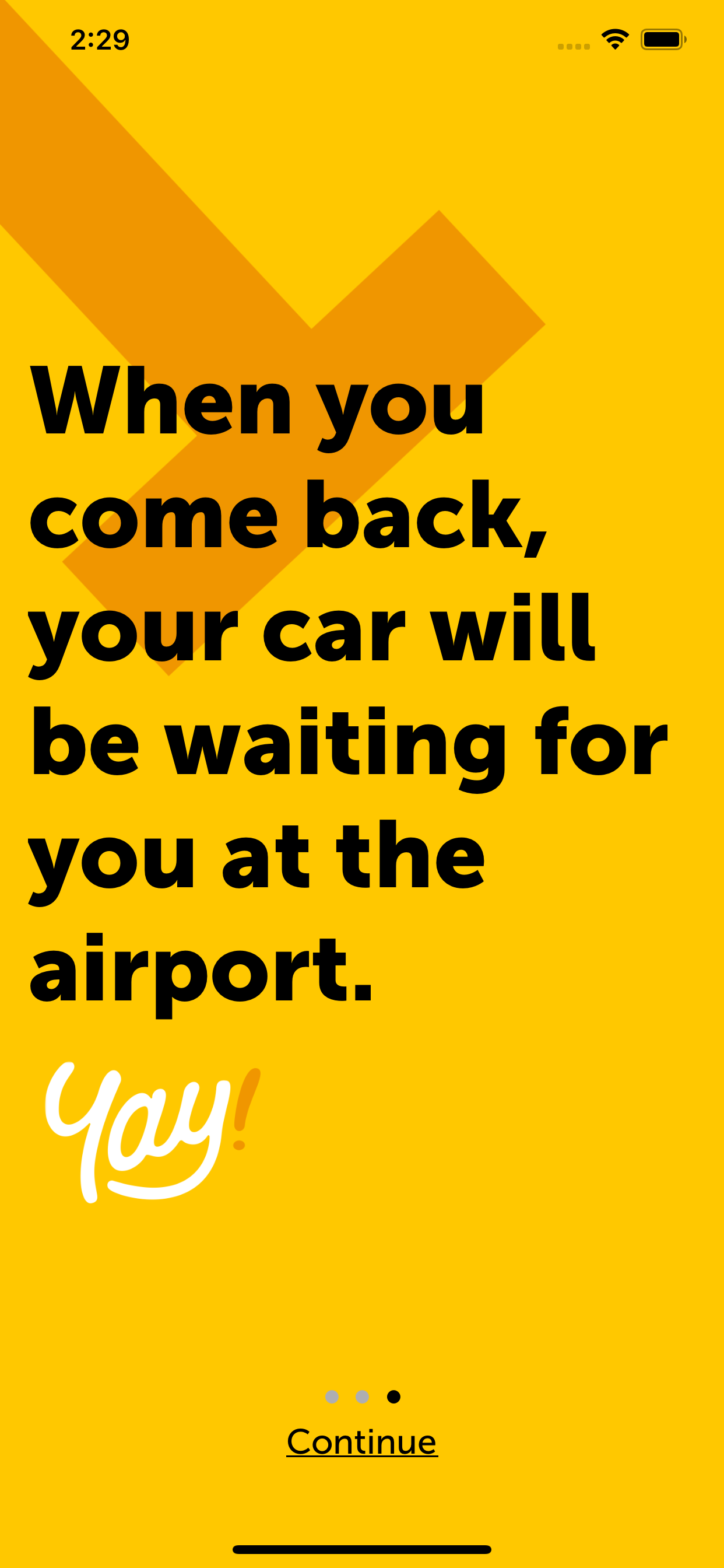 Yay! You fly, we’ll park