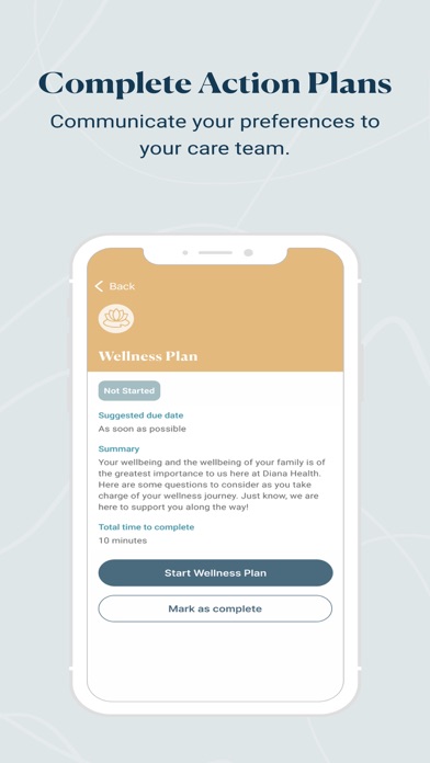 Diana Health App Screenshot