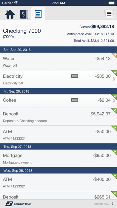 Sullivan Bank Business Banking Screenshot
