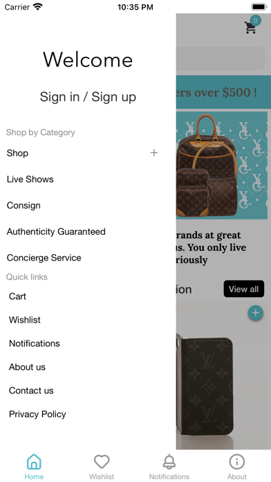 YOLO Luxury Consignment Screenshot