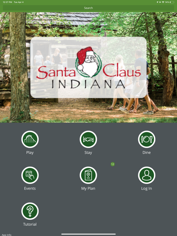 Santa Claus, Ind., Area iPad screenshot 1 - Travel app