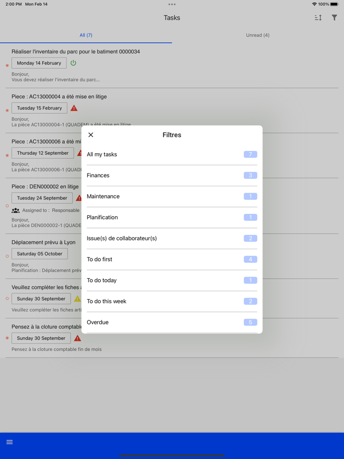 Cegid Tasks and notifications