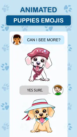 Game screenshot Animated Puppies Emojis hack