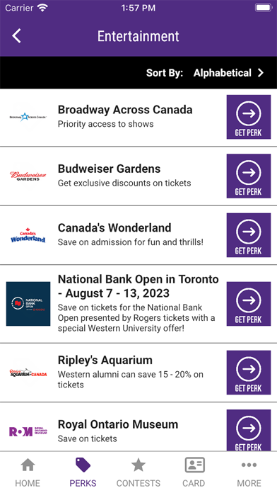 WesternU Alumni PURPLE PERKS Screenshot