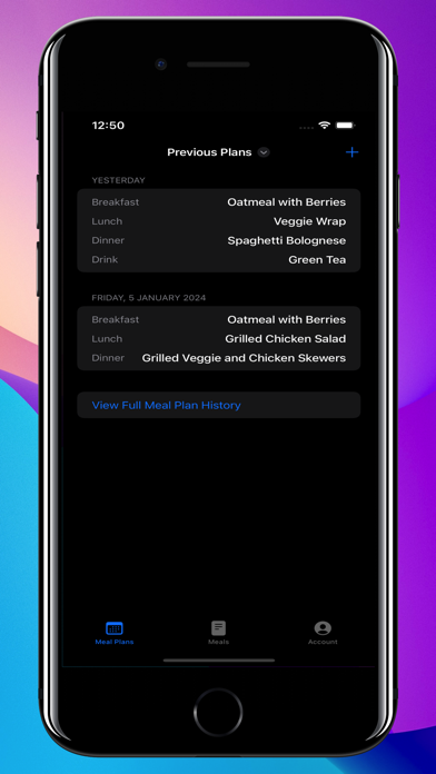 My Meal Plan Screenshot