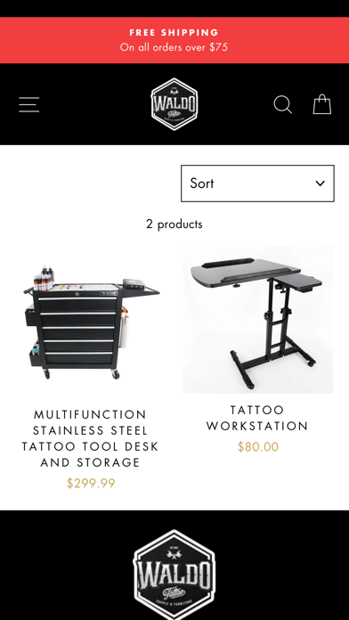 Waldo Tattoo Supply Screenshot