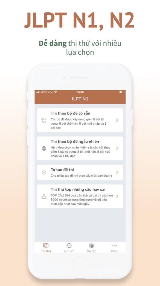 #1. JLPTify N1, N2 (iOS) 由: Binh Tran